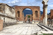 A view from the Forum of Pompeii ruins