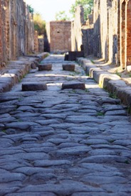 A typical Pompeii ruins road