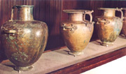 Bronze vases found in the Hypogeum