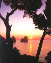 The Faraglioni Rocks of Capri island