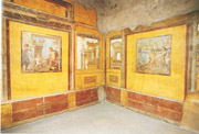 Some frescos of the Vetti House in Pompeii 