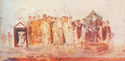 The procession of Cybele and the god Dionysus in the niche