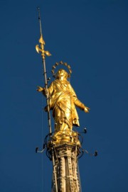 Little Madonna on the top of the Duomo of Milano