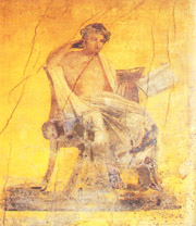 THE FRESCO OF THE MENANDER WHICH GIVES ITS NAME TO THE FAMOUS HOUSE OF POMPEII