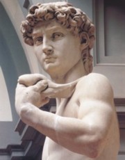 Michelangelo's David in the Accademia Gallery