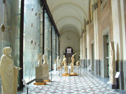 One of the galleries inside the National Archaelogical Museum of Naples