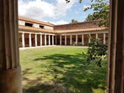 A beautiful colonnade in Oplontis