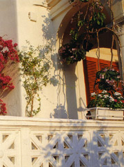 Detail of a villa on the Amalfi Coast