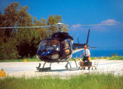 Landing at Capri of our helicopter