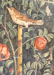 A Fresco from Pompeii representing a typical Roman garden