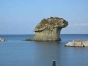 The mushroom-shaped rock