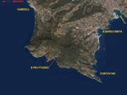 Satellite View of Portofino and Santa Margherita Ligure area