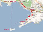 Itinerary of Capri and Pompeii tour