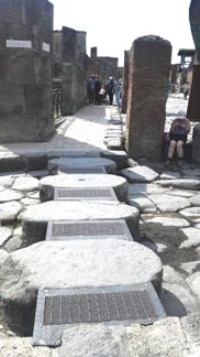 Ramp for wheelchair visitors in Pompeii ruins