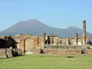 Temple of Jupiter at the north end of Pompeii ruins forum