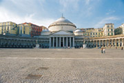 Plebiscite Square with the church dedicated to St Francis of Paola in Naples