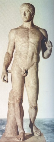 Doriforo sculpture at the Archaelogical Museum of Naples