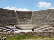The Odeon (small theatre) in Pompeii ruins
